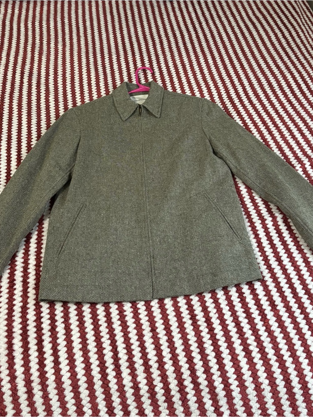 Evan Picone Olive Gray Herringbone Women's Blazer Jacket